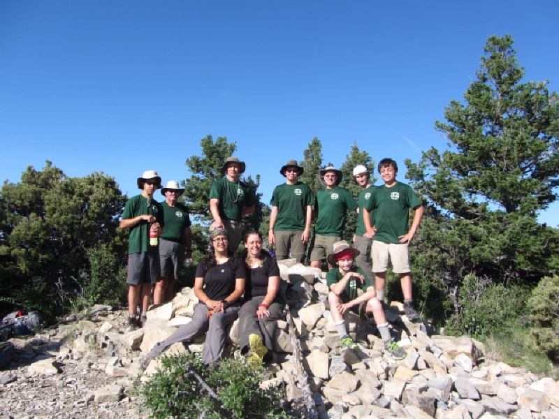 2015-07-04-Philmont-4star-03-Sebastian-Ron-PatDuffy-Rhys-Becky-Nathan-Travis-Dax-Chance-Will-Shaefers-Peak.JPG
