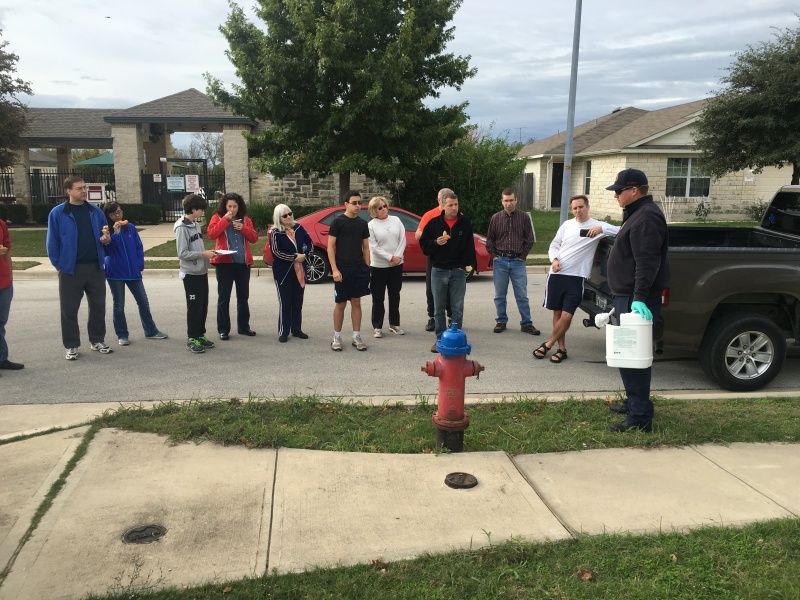2015-11-14-Dax-Eagle-Project-paint-fire-hydrants-storm-drains-11-Steve-Katie-Dax-Suzi-Susana-Sebastian-Janeen-Jim-Troy-MikeHoneycutt-Josh-MrGlanville.JPG