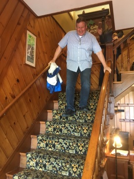 2017-05-28-Maine-04-Steve-sore-coming-down-stairs.JPG