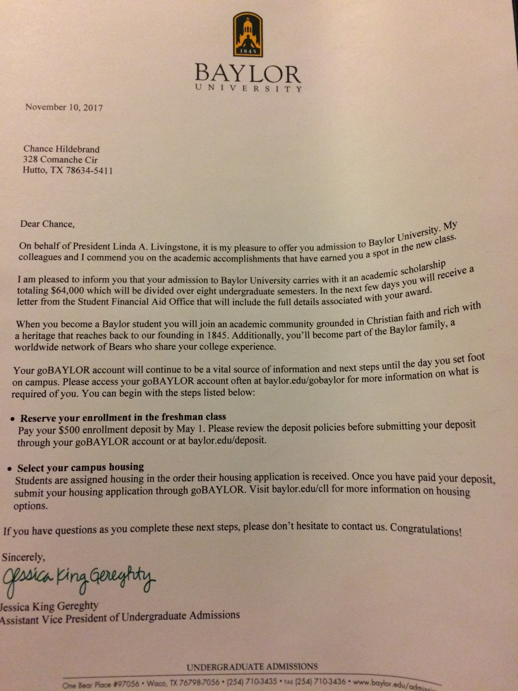 2017/10(October)/Chance-College-Letters/1024x768_2017-11-16-Baylor-acceptance-for-Chance.JPG