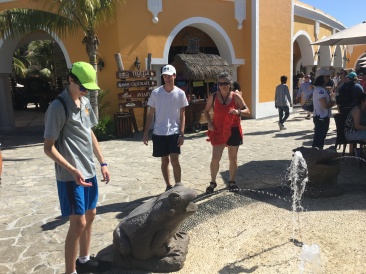 2017-12-20-Cruise-12-Costa-Maya-Dax-Chance-Suzi-fountain-after-jungle-walk.JPG