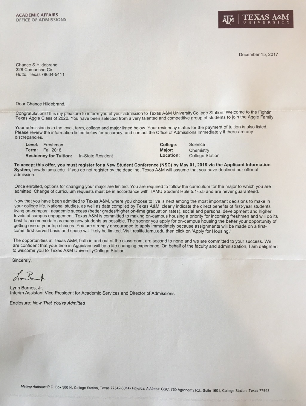 2018/01(January)/Misc/1024x768_2017-12-24-Chance-TAMU-acceptance-letter-GOOD.JPG
