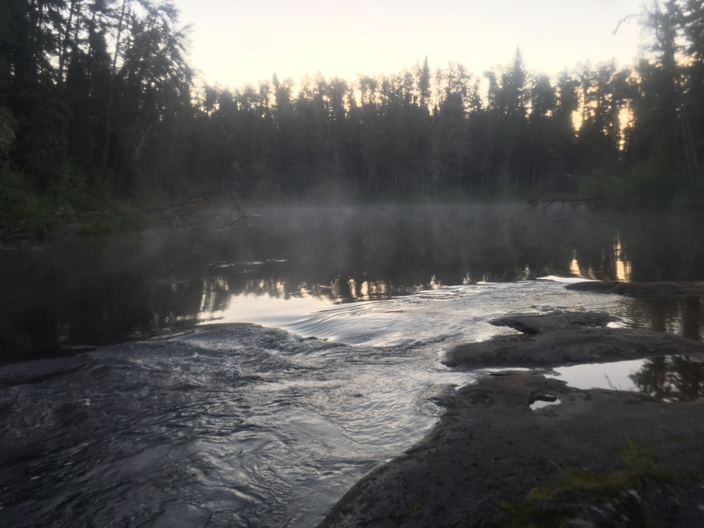 2018-06-18-Northern-Tier-Crew8787-03-steam-on-lake.JPG