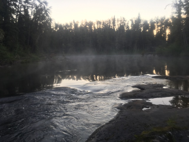 2018-06-18-Northern-Tier-Crew8787-03-steam-on-lake.JPG