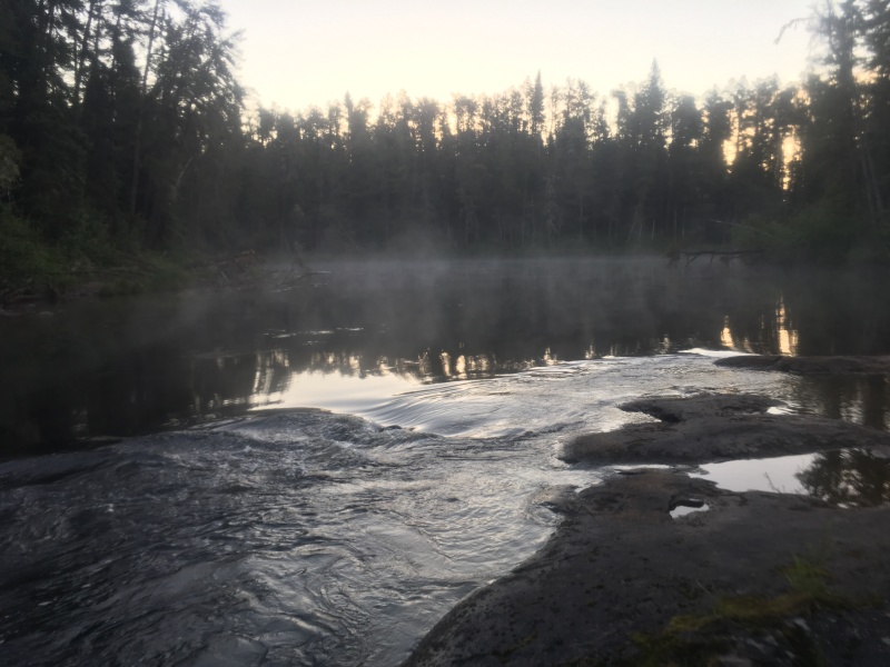 2018-06-18-Northern-Tier-Crew8787-03-steam-on-lake.JPG