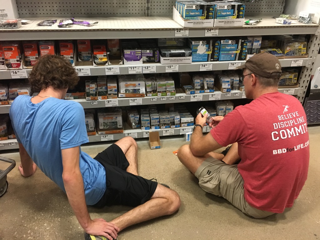 2019-08-24-Dropping-Chance-off-at-new-apartment-04-Travis-Home-Depot-for-curtain-rod-hardware.JPG