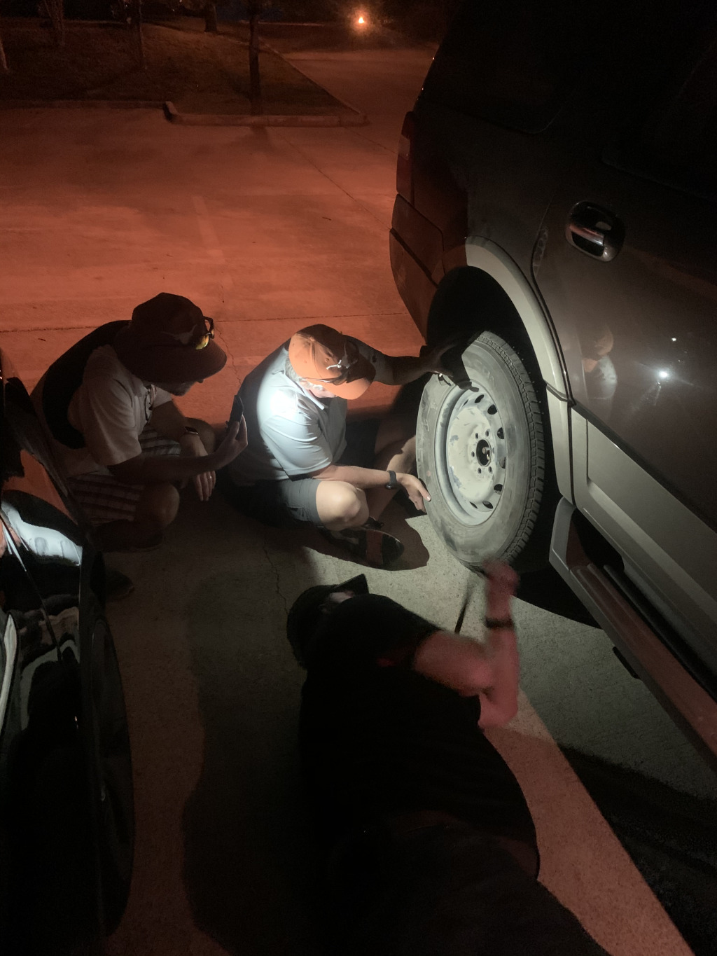 2019-10-27-Crossman-Golf-Tournament-09-Waynes-broken-rim-tire.JPG