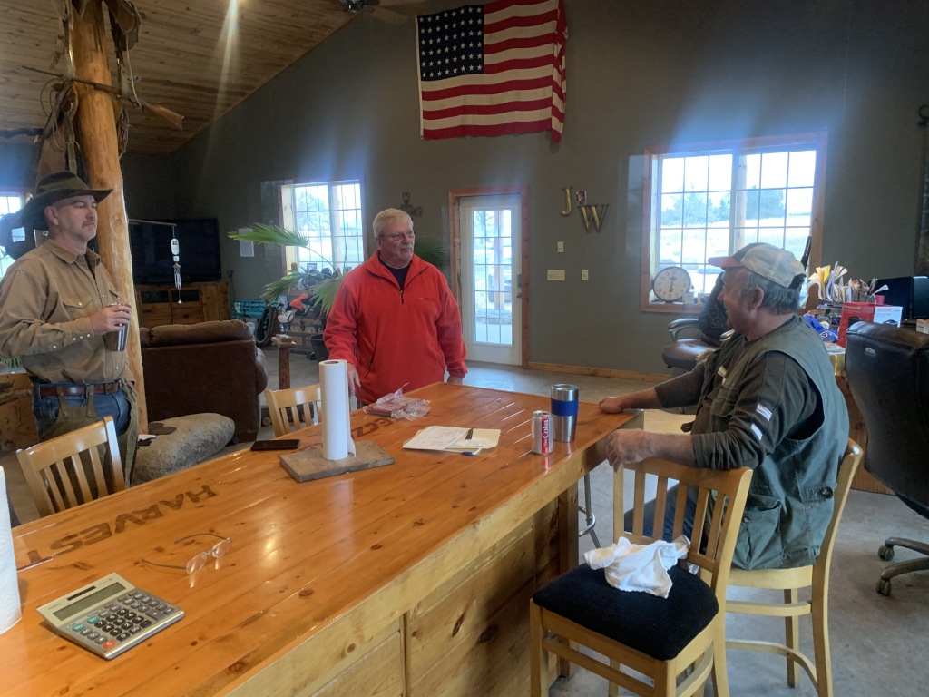 2019/11(November)/SD-Pheasant-Hunting/2019-11-10-SD-Pheasant-Hunting-01-Mike-Jim-John-man-cave.JPG