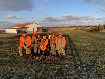 2019-11-11-Pheasant-Hunting-06-Mike-Tim-Jake-Travis-Dan-birds-of-the-day.JPG