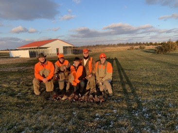 2019-11-11-Pheasant-Hunting-07-Mike-Tim-Jake-Travis-Dan-birds-of-the-day-GOOD.JPG