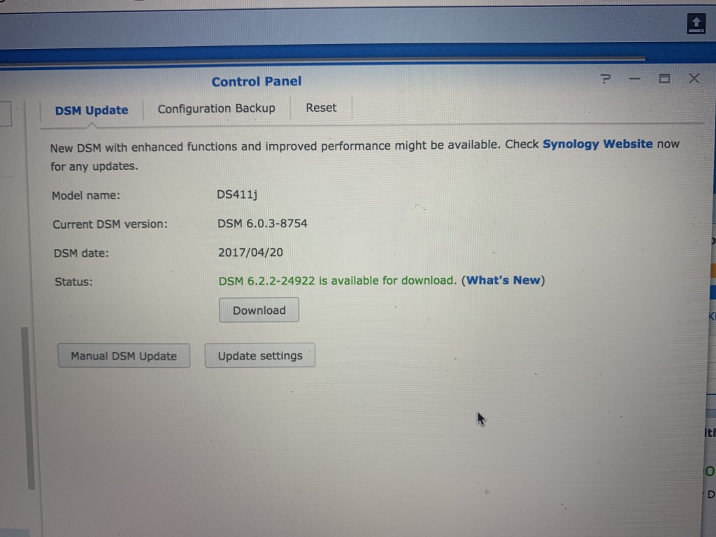 2019/11(November)/Synology-Replacement/1024x768_2019-11-26-Synology-replacement-issues-with-DS411J-12-Last-step-for-upgrade.JPG