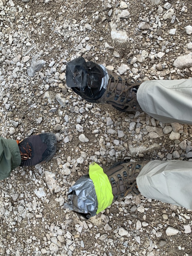 2020/01(January)/Crew-8787-Lost-Maples-Camping/640x480_2020-01-19-Crew-8787-Lost-Maples-Camping-07-Ellas-taped-hiking-boots.JPG