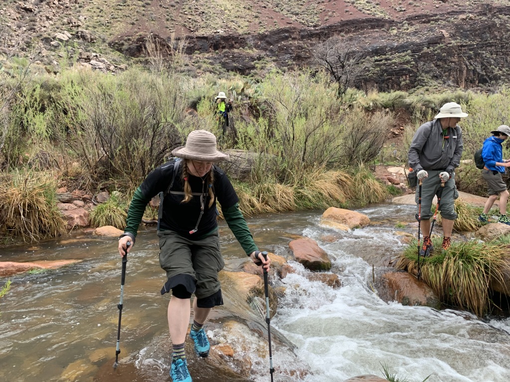 2020-03-19-Grand-Canyon-Crew8787-012-crossing-stream-to-ribbon-falls-Nicole-Carl-Dax.JPG