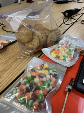 2020-03-03-VA-Portland-OR-SCA-1-sweets-Belinda-freeze-dried-skittles-Maryan-cookies.JPG