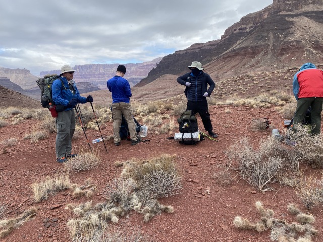 2021-03-16-Grand-Canyon-08-Carl-Truman-Rusty-Guy-snowing.JPG