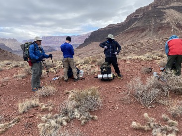 2021-03-16-Grand-Canyon-08-Carl-Truman-Rusty-Guy-snowing.JPG