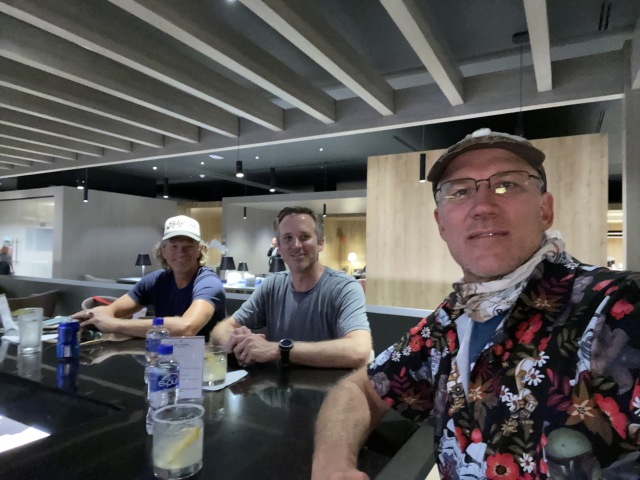 2021-04-13-Los-Cabos-Cubos-MX-06-Justin-Josh-Travis-airport-lounge-with-bad-sandwiches.JPG