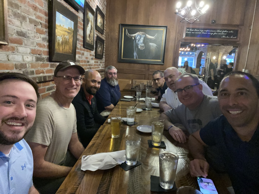 2022/04(April)/VA-SAVD-Tulsa-OK-Training/1024x768_2022-04-21-VA-SAVD-Tulsa-15-Supper-CurtisThomas-Travis-JonathanWainwright-BrianBaker-BrianDeGuzman-MarcGoebel-DanHeinle-MarkGeorgas.JPG