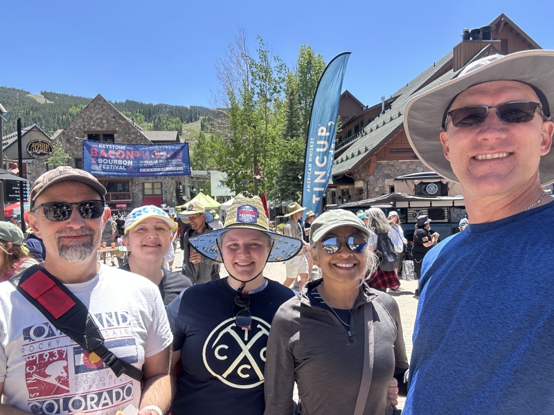 2023-06-24-Colorado-04-Bacon-Borurbon-Fest-Ren-Marci-Mckenzie-Kavita-Travis.JPG