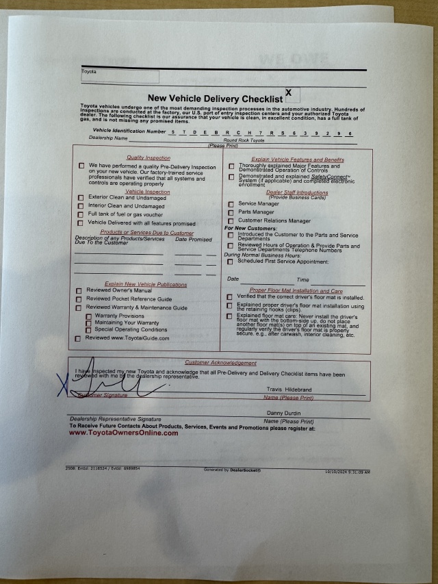2024-10-10-Toyota-Highlander-new-08-delivery-checklist.JPG