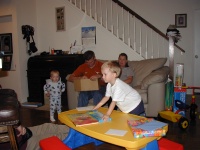 2001-10-05-Chance-Bday-36-Vale-Justin-Chance-Katie-table.JPG